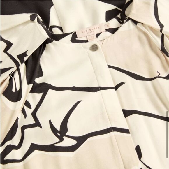 TED BAKER SYDNEI  PRINTED LONG SLEEVE DRESS SZ 6 OR TED 2 - Picture 3 of 3